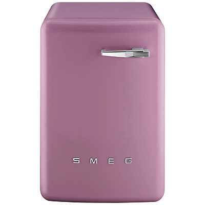 Smeg WMFABRO1 Slim Depth Freestanding Washing Machine, 7kg Load, A Energy Rating, 1400rpm Spin, Pink